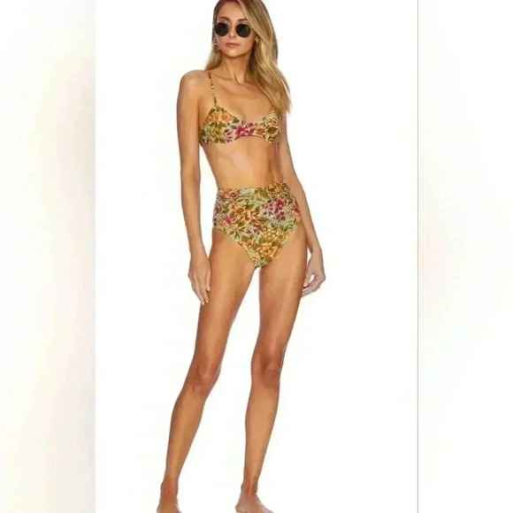 ElleJay High waisted bikini bottom floral NWT XS - Picture 1 of 4